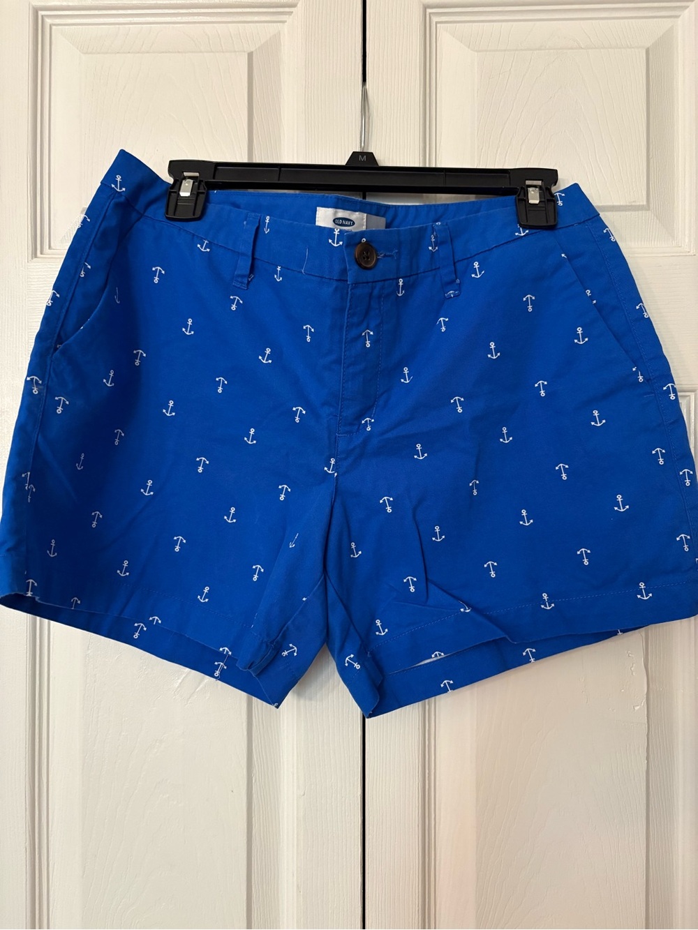 Old Navy Blue Anchor Print Cotton Shorts 8